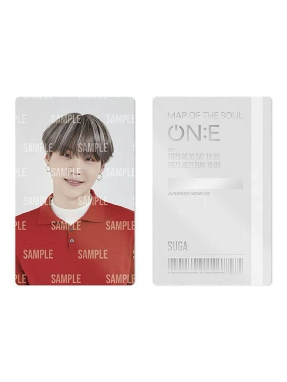 MOTS (MAP OF THE SOUL) ON:E BTS SUGA CARD TICKET - BRAND NEW, SEALED